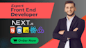 develop react front end website with next js and redux