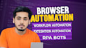 do browser automation, python scripts, ui vision rpa, automa or bot development