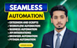 do browser automation, python scripts, ui vision rpa, automa or bot development
