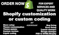 do shopify custom coding or bug fixing and customization