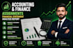 do accounting and finance assignments financial statement, analysis report,