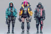 create scifi or cyberpunk character artwork