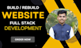 build, rebuild website as full stack web developer