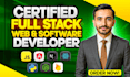 be full stack web developer for custom website development, software developer