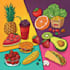 make a food art on food pop art
