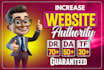 increase domain authority moz da ahrefs DR 70 and tf