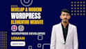 develop modern website design with elementor pro