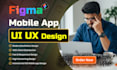 design a clean mobile app UI UX in figma with clickable prototype