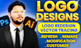 design, redesign, edit, modify, and fix your logo