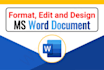 do typing retyping and ms word document and microsoft office