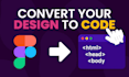 convert figma design to HTML CSS code layouts