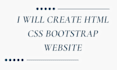 develop website with html css and bootstrap