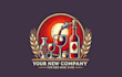 design glass red wine making logo with express delivery