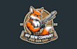 design fox gun mascot logo with satisfaction guaranteed