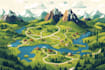 design a vector map illustration