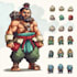 design game character cartoon, game style