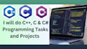 do cpp, c and c sharp programming tasks and projects