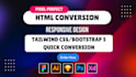 convert figma to html css bootstrap psd to html tailwind css or figma to react