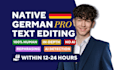 proofread and enrich your text as a native proofreading german