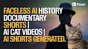 create a professional ai cat video, ai video art, ai history for youtube
