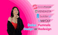 design sales funnel website redesign builderall, simvoly, groovefunnels,vendasta