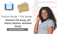 create invoice design, file design, document file design, pdf invoice template