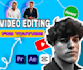 do professional fast video editing for youtube