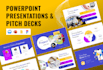 design investor pitch deck or business presentation