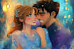 draw couple group portrait in my disney style