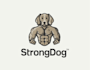 design unique muscular dog logo