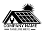 make solar panel energy and power logo design