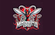 design creative mosquito mascot logo with free source file
