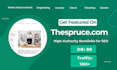 do link building on the spruce dot com for interior and home niches