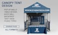 do custom canopy tents, feather flags, table clothes for your events
