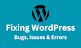 fix wordpress errors, wordpress bug, website maintenance