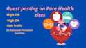do guest post on pure health sites