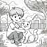 draw children coloring book pages and covers