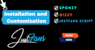 install and customize sponzy, dizzy, and justfans script
