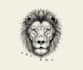 create a lion head illustration tattoo logo