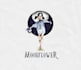 design gothic art moon flower logo