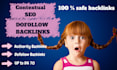 provide dofollow contextual SEO backlinks
