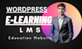develop a lms website and elearning website  with tutor lms