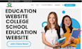 design responsive education website lms website school website elearning website
