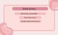 do excel data entry and google slides presentation