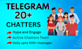 be your telegram admin with 40 chatter in your crypto group