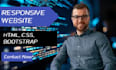 develop a responsive website with HTML CSS bootstrap tailwind