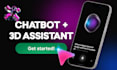 create a stunning chatbot design with 3d assistant