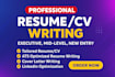 write professional ats, executive resume and cover letter, uk cv writing