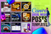create professional editable canva designs social media, posters, presentation