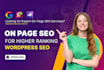 provide expert onpage SEO services for higher ranking